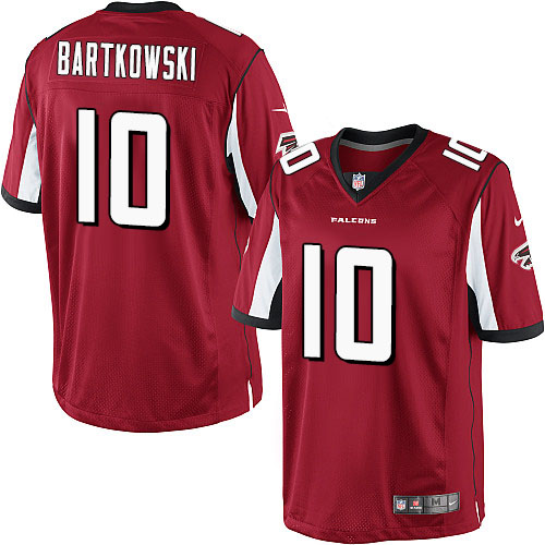 Men's Limited Steve Bartkowski Nike Jersey Red Home - #10 NFL Atlanta Falcons